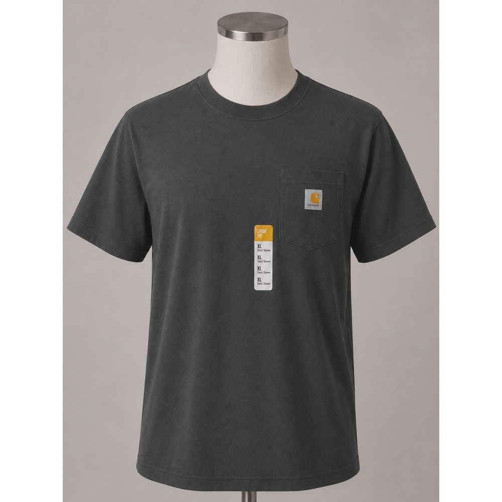 Carhartt XL Mens Loose Fit Heavyweight Short Sleeve Pocket Tee Gray Comfort NWT
